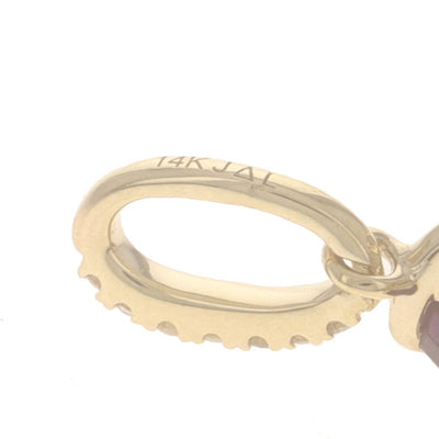 1.12ctw Amethyst and Diamond Pendant Yellow Gold