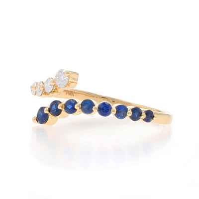.56ctw Sapphire and Diamond Band Yellow Gold