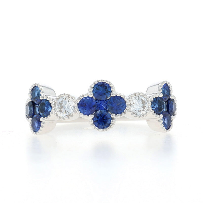 1.35ctw Sapphire Band White Gold