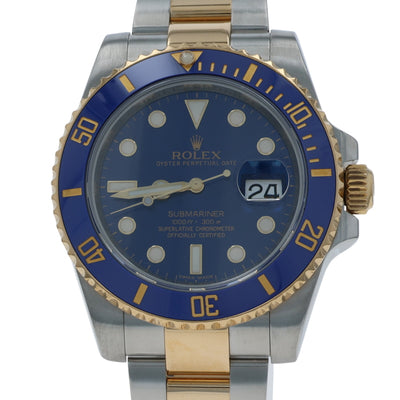 Rolex Bluesy Submariner Men's Watch 11613LB Stainless Steel Automatic