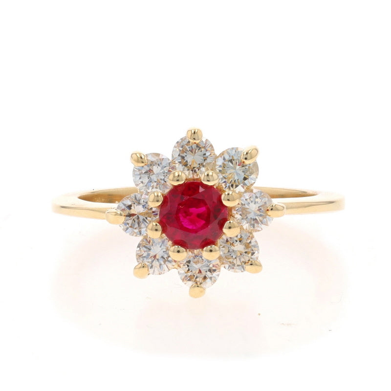 Ruby and Diamond Ring Yellow Gold State Jewelers