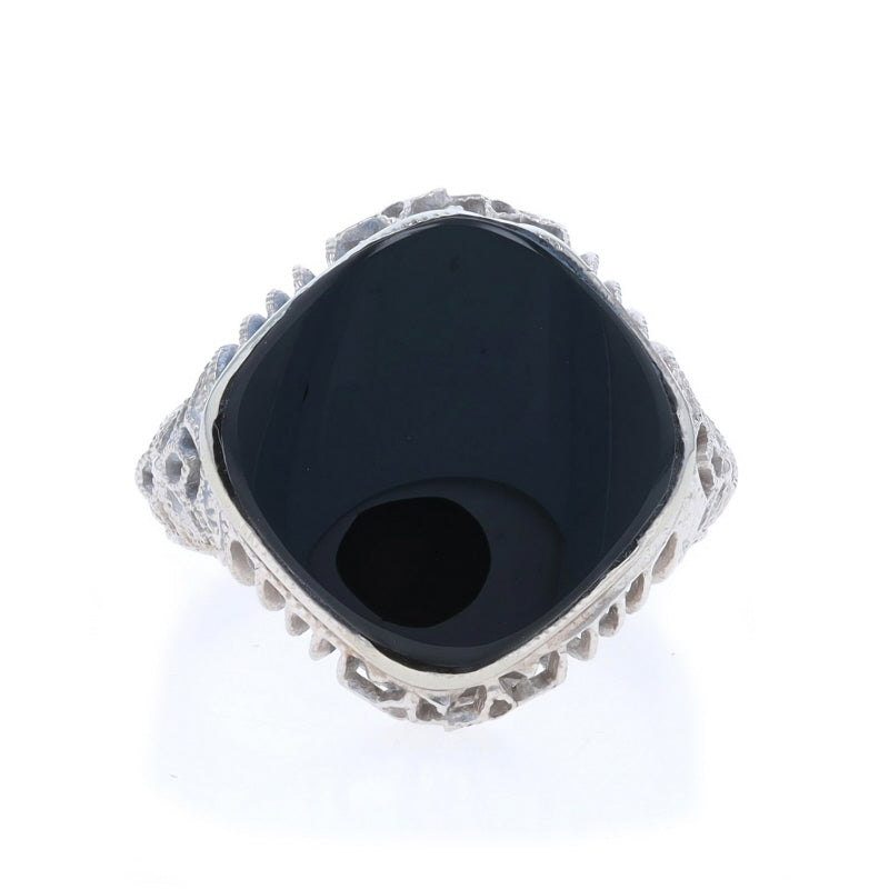 Onyx Ring White Gold