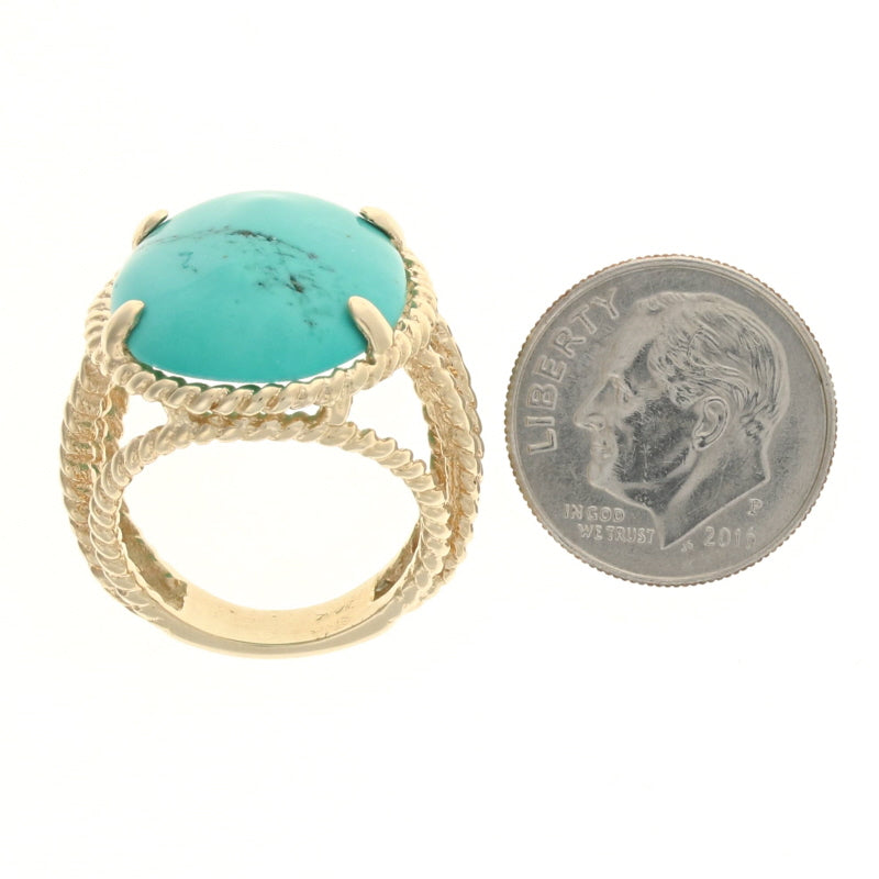 Turquoise Ring Yellow Gold