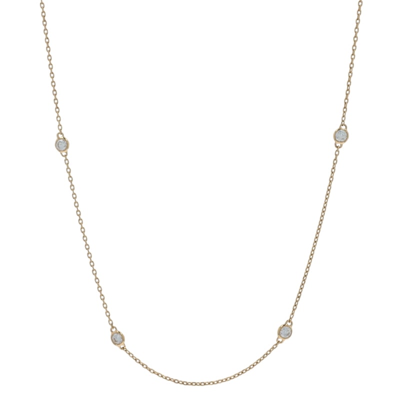 .50ctw Diamond Women's Diamond by the Yard Necklace Yellow Gold