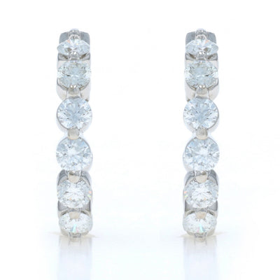 2.90ctw Diamond Earrings White Gold