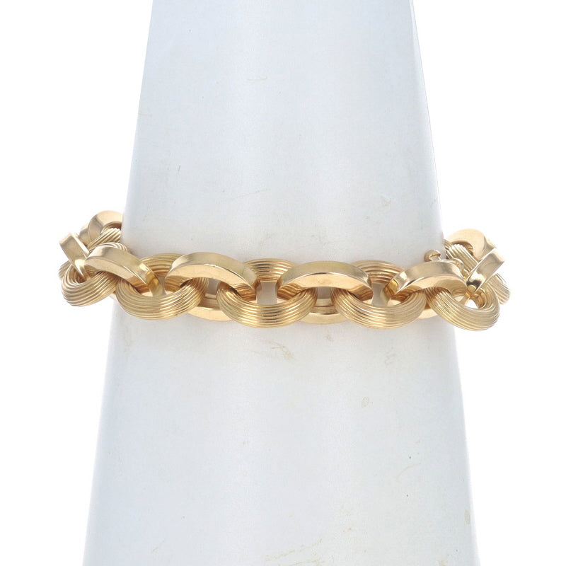 Fancy Cable Bracelet Yellow Gold