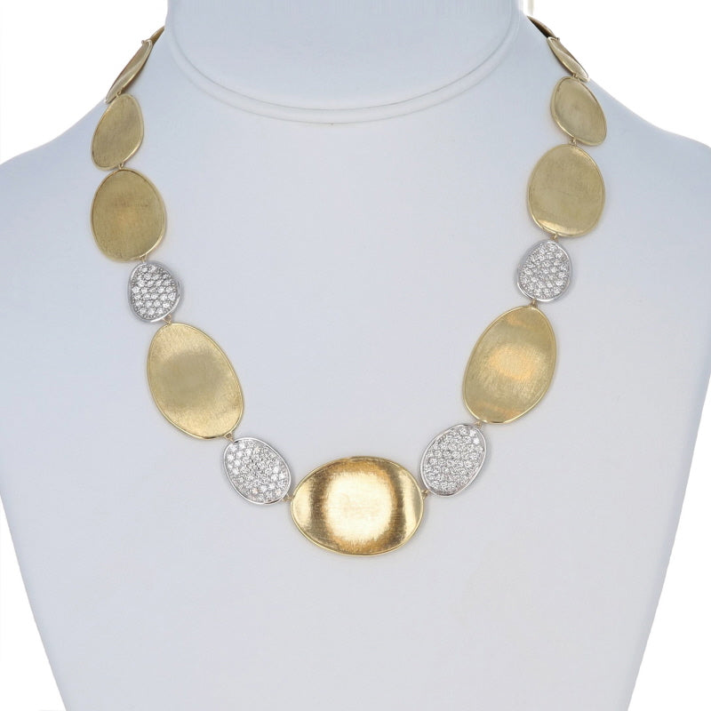 Marco Bicego Lunaria 2.68ctw Diamond Necklace Yellow Gold