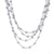 Fancy Diamond Cut Bead Chain Necklace Sterling Silver