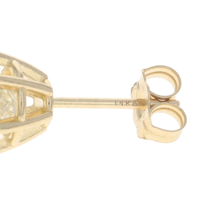 1.87ctw Diamond Earrings Yellow Gold