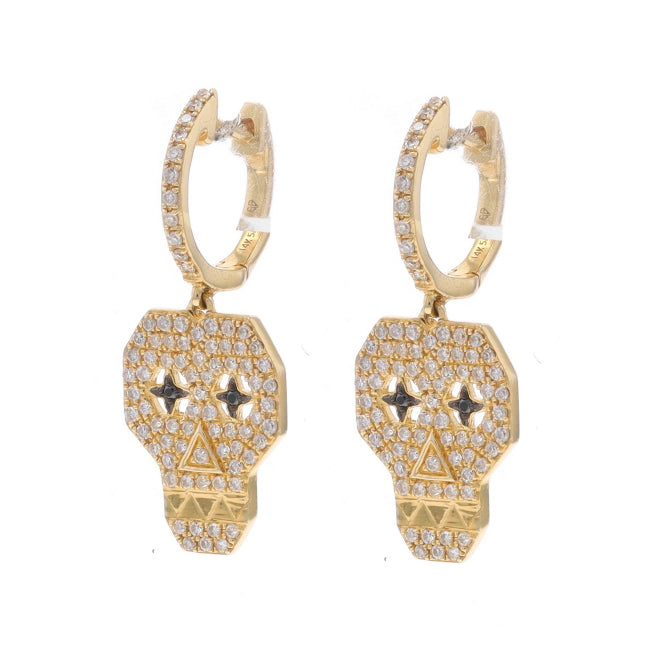 .37ctw Diamond Earrings Yellow Gold