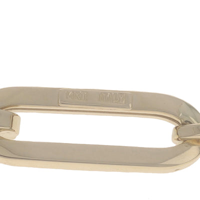 Paperclip Chain Necklace Yellow Gold