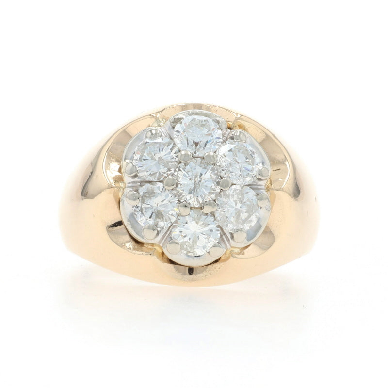 Diamond Men's Ring Yellow Gold