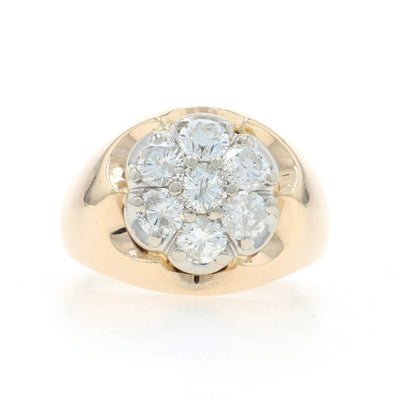 Diamond Men's Ring Yellow Gold