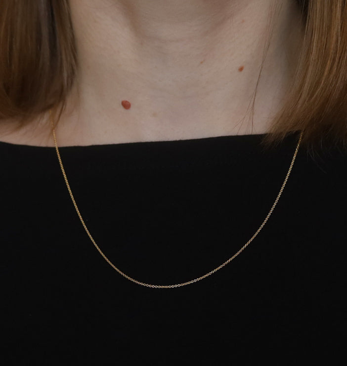 Cable Chain Necklace Yellow Gold