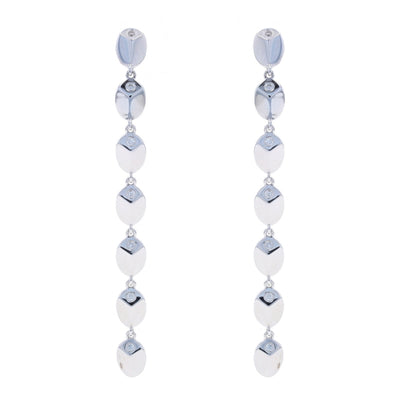 Michael M Carve Drop 0.11ctw Diamond Earrings White Gold