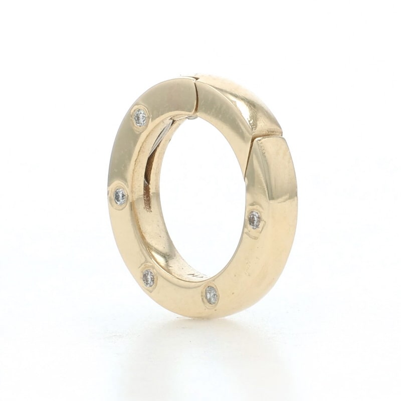 Diamond Women's Clip Clasp Yellow Gold