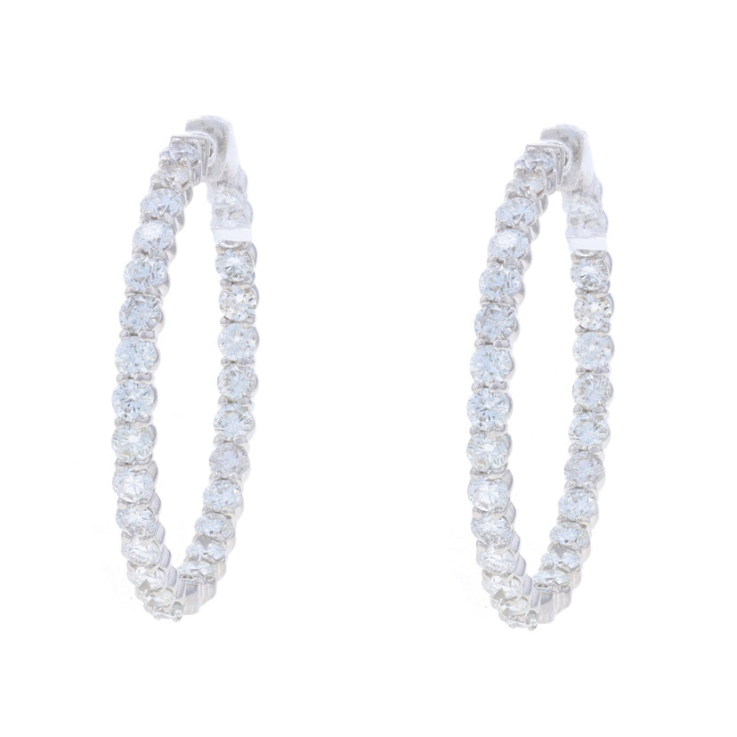 4.65ctw Diamond Earrings White Gold