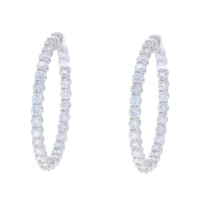 4.65ctw Diamond Earrings White Gold