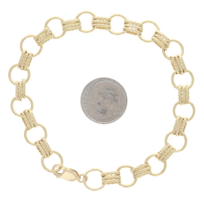 Fancy Link Bracelet Yellow Gold