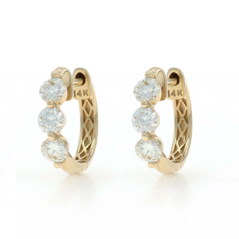 .88ctw Diamond Women's Earrings Yellow Gold