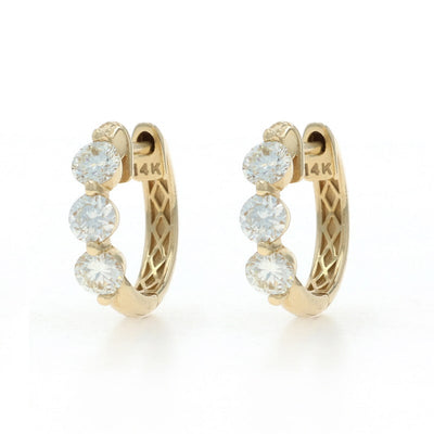 .88ctw Diamond Women's Earrings Yellow Gold