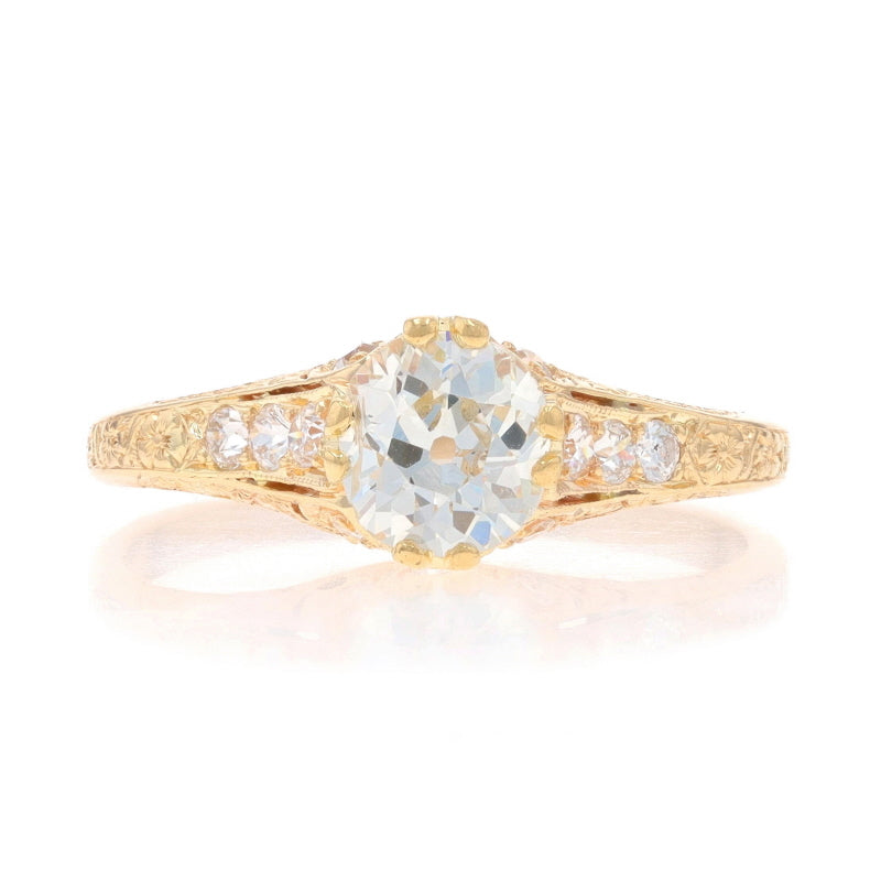1.31ctw Diamond and Diamond Ring Yellow Gold