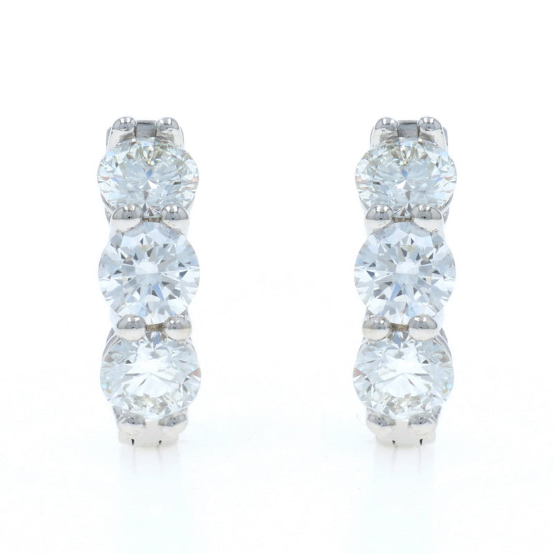 1.51ctw Diamond Earrings White Gold