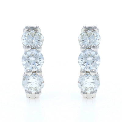 1.51ctw Diamond Earrings White Gold