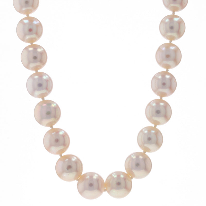 Cultured Pearl and Diamond Necklace White Gold