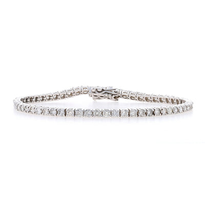 4.19ctw Diamond Bracelet White Gold