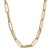 Paperclip Chain Necklace Yellow Gold