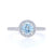 .98ctw Aquamarine and Diamond Ring White Gold
