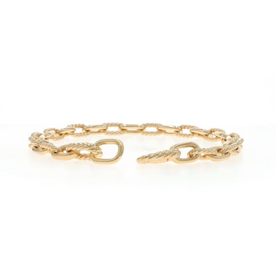 David Yurman Madison Chain Bracelet Size L Men's Fancy Bracelet Yellow Gold