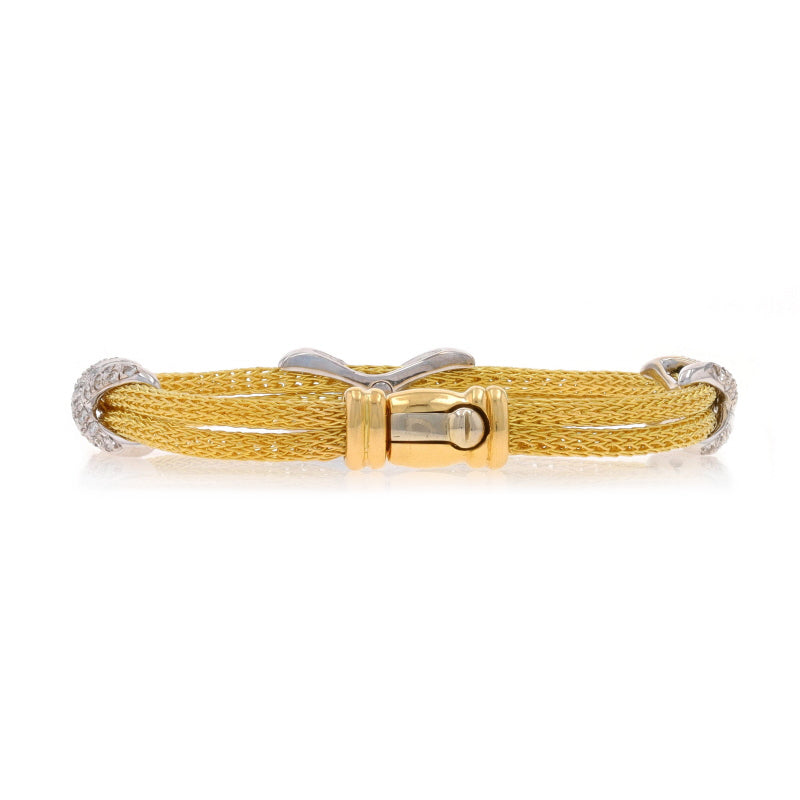 .90ctw Diamond Station Bracelet Yellow Gold