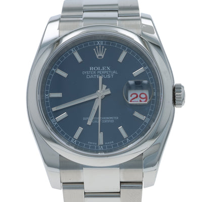 Rolex Datejust 36 Men's Watch 116200 Stainless Steel Automatic