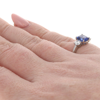 2.92ctw Sapphire and Diamond Ring Platinum