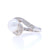 .40ctw Cultured Pearl and Diamond Ring White Gold