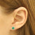 1.68ctw Emerald and Diamond Earrings White Gold