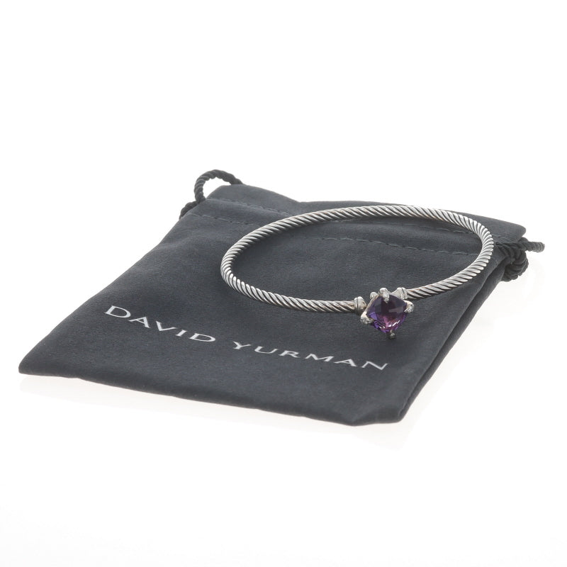 David Yurman Chatelaine Amethyst and Diamond Bracelet Sterling Silver