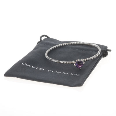 David Yurman Chatelaine Amethyst and Diamond Bracelet Sterling Silver