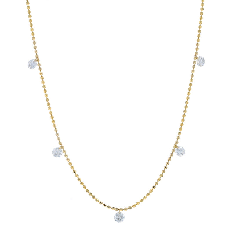 1.30ctw Diamond Necklace Yellow Gold