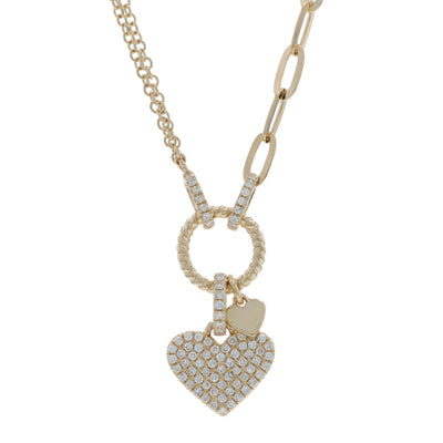 .18ctw Diamond Pendant Necklace Yellow Gold