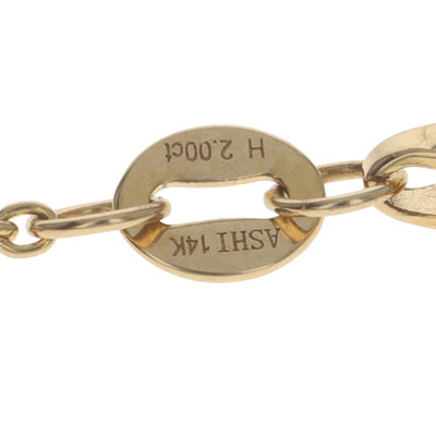 2.00ctw Diamond Women's Diamond by the Yard Necklace Yellow Gold