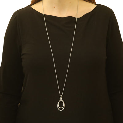 David Yurman Continuance .47ctw Diamond Pendant Necklace Sterling Silver