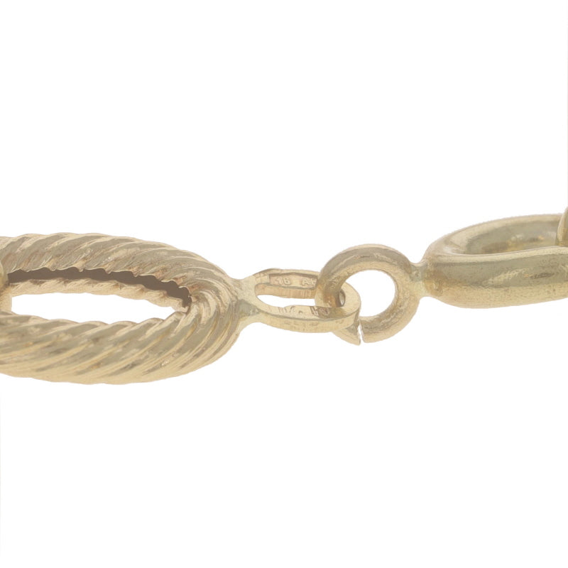 Fancy Link Chain Necklace Yellow Gold