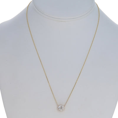 1.52ctw Diamond and Diamond Pendant Necklace Yellow Gold
