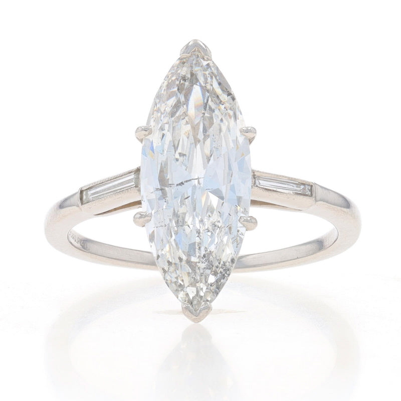 2.56ctw Diamond and Diamond Ring Platinum