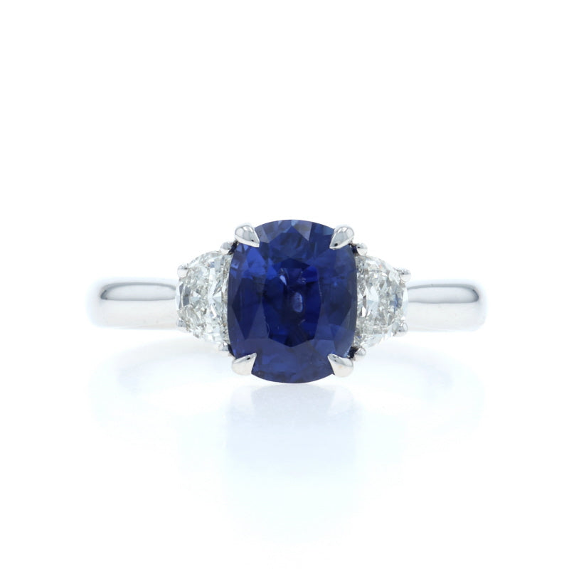 2.63ctw Sapphire and Diamond Ring White Gold
