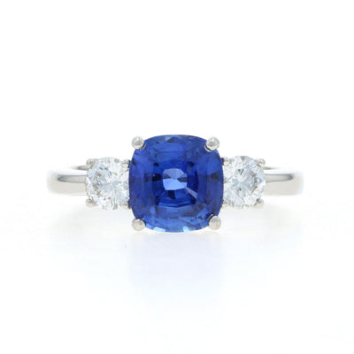 2.92ctw Sapphire and Diamond Ring Platinum