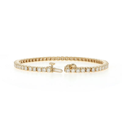 4.10ctw Diamond Bracelet Yellow Gold